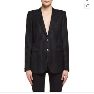 SAINT LAURENT Pinstriped Two-Button Blazer